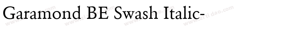 Garamond BE Swash Italic字体转换